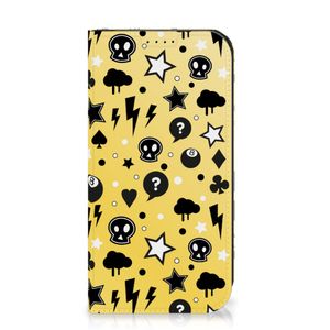 Mobiel BookCase iPhone 15 Pro Punk Geel