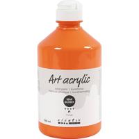 Creativ Company Acryl verf, semi-glanzend, semi-transparant, oranje, 500 ml/ 1 fles