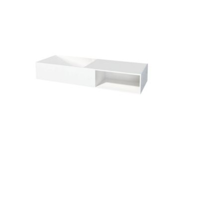 Best-Design "Gruna" Wastafel "Just-Solid" 120x42x20cm Mat Wit