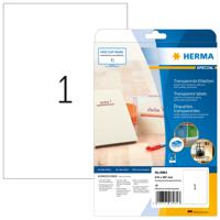 Herma 8964 Folie-etiketten 210 x 297 mm Folie Transparant 10 stuk(s) Permanent hechtend Inkjet - thumbnail