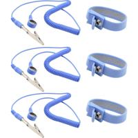 Quadrios ESD-armband Blauw Drukknop 10 mm