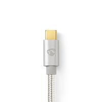 Nedis CCTB60800AL10 USB-kabel 1 m USB 2.0 USB C Zilver - thumbnail