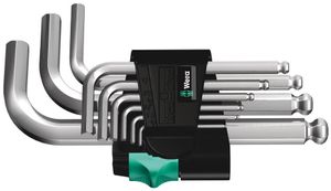 Wera 950 PKS/9 SM N Stifsleutelset, metrisch, verchroomd, 9 -delig - 1 stuk(s) - 05133163001