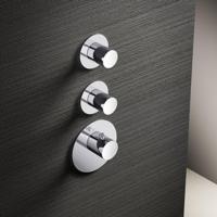 Hotbath Mate afbouwdeel voor thermostaat met 2 stopkanen chroom MHF012CR