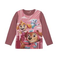 Minymo Meisjes t-shirt LS - Deco roze - thumbnail