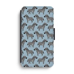 Zebra: iPhone XS Max Flip Hoesje