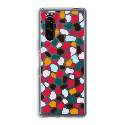 Colored Giraffe: Sony Xperia 5 Transparant Hoesje