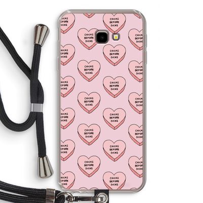 Chicks before dicks: Samsung Galaxy J4 Plus Transparant Hoesje met koord