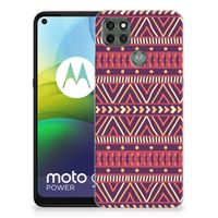 Motorola Moto G9 Power TPU bumper Aztec Paars - thumbnail