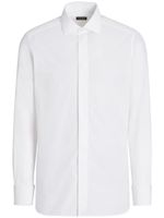 Zegna Trofeo silk shirt - Blanc - thumbnail