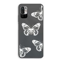 White butterfly: Xiaomi Redmi Note 10 5G Transparant Hoesje