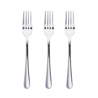 Set dessertvorken San Ignacio Natur SG7781 Roestvrij staal Zilverkleurig Helderheid (3 Stuks)