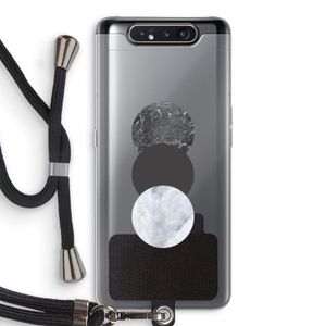 Marmeren cirkels: Samsung Galaxy A80 Transparant Hoesje met koord