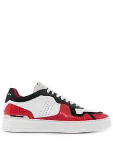 Philipp Plein baskets à design colour block - Rouge