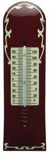 Thermometer Deco Bordeaux rood / crème