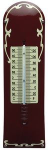 Thermometer Deco Bordeaux rood / crème