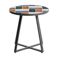 Kave Home Tella bijzettafel Ø45 cm Meerkleurig