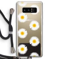 Margrietjes: Samsung Galaxy Note 8 Transparant Hoesje met koord