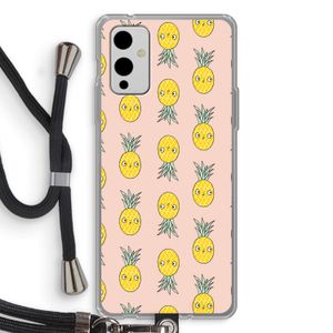 Ananas: OnePlus 9 Transparant Hoesje met koord