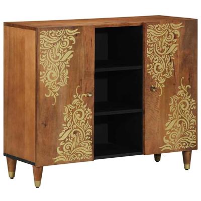 Dressoir met plank Bruin 90 x 33.5 x 75 cm Massief mangohout