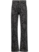 Versace jean à motif Barocco Silhouette - Gris