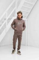 Malelions Striped Signature Trainingspak Heren Bruin - Maat XL - Kleur: Bruin | Soccerfanshop