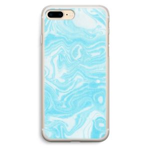 Waterverf blauw: iPhone 7 Plus Transparant Hoesje