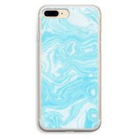 Waterverf blauw: iPhone 7 Plus Transparant Hoesje