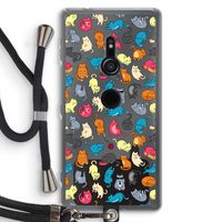 Kleurrijke katten: Sony Xperia XZ2 Transparant Hoesje met koord