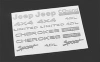 RC4WD Metal Emblem Set for Axial SCX10 XJ (Silver) (VVV-C0263) - thumbnail
