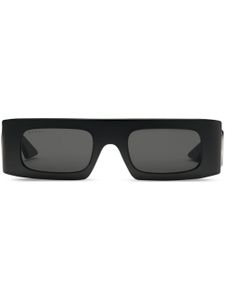 Gucci Eyewear lunettes de soleil rectangulaires à logo - Noir