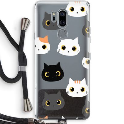 Katten: LG G7 Thinq Transparant Hoesje met koord