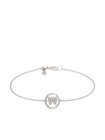 Annoushka bracelet en or blanc 18ct à initiale W ornée de diamants - Argent