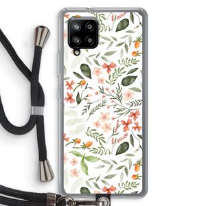 Sweet little flowers: Samsung Galaxy A42 5G Transparant Hoesje met koord