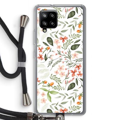 Sweet little flowers: Samsung Galaxy A42 5G Transparant Hoesje met koord