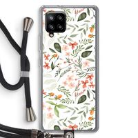 Sweet little flowers: Samsung Galaxy A42 5G Transparant Hoesje met koord