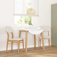 Eetkamerstoelen met kussens 2 st massief hout naturel rubber