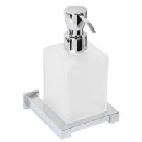 Plieger Cube zeepdispenser matglas chroom 4784184 - thumbnail
