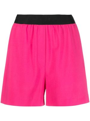 MSGM short à taille à logo - Rose