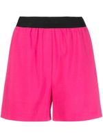 MSGM short à taille à logo - Rose