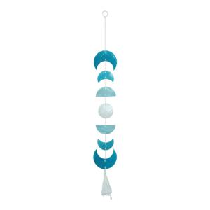 Blauwe Capiz Schelp Decoratiehanger Maan/Zon - Sarana