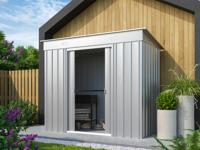 Globel Tuinschuur Skillion (Zilver metallic, 84cm)