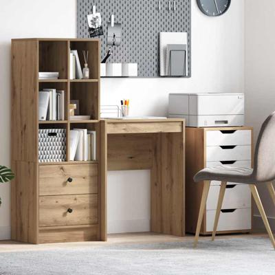 Bureau artisanaal eikenkleurig 60 x 40 x 76 cm Bewerkt hout