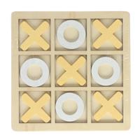 Houten Boter, Kaas en Eieren Spel - 14x14cm