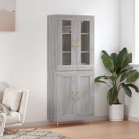 Hoge kast 69,5x34x180 cm bewerkt hout grijs sonoma eikenkleurig Hoge kast 69,5x34x180 cm bewerkt hout grijs sonoma eikenkleurig