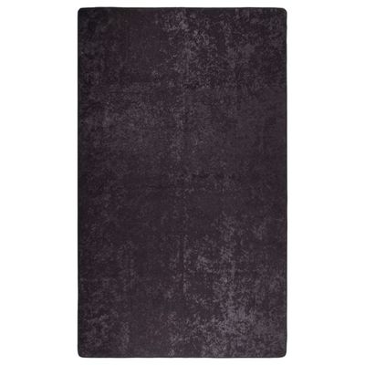 VidaXL Vloerkleed wasbaar anti-slip 120x180 cm antracietkleurig