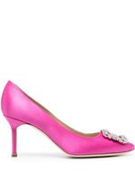 Manolo Blahnik escarpins Hangisi 70 mm à boucle ornée de cristaux - Rose