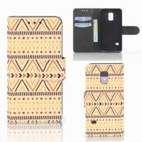 Samsung Galaxy S5 Mini Telefoon Hoesje Aztec Yellow - thumbnail