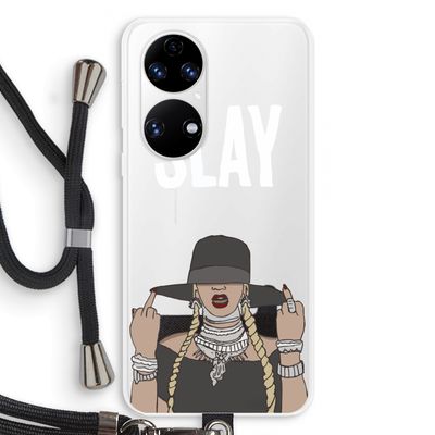 Slay All Day: Huawei P50 Transparant Hoesje met koord