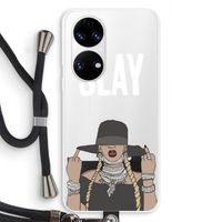 Slay All Day: Huawei P50 Transparant Hoesje met koord